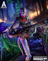 McFarlane Avatar Fire and Ash Quaritch highly detailed sculpt captures Pandora-inspired design.