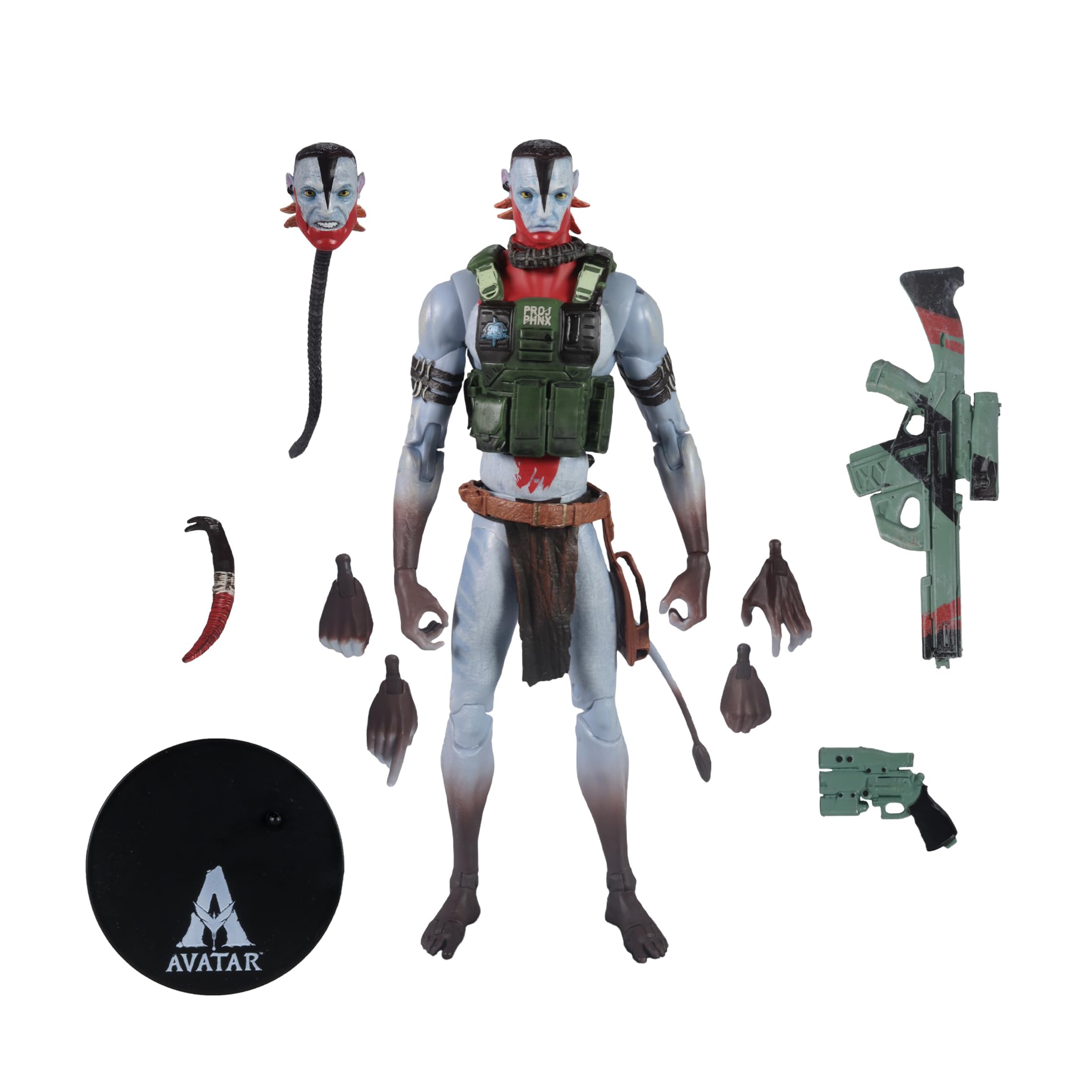 McFarlane Avatar Fire and Ash Quaritch four extra hands expand gesture possibilities.