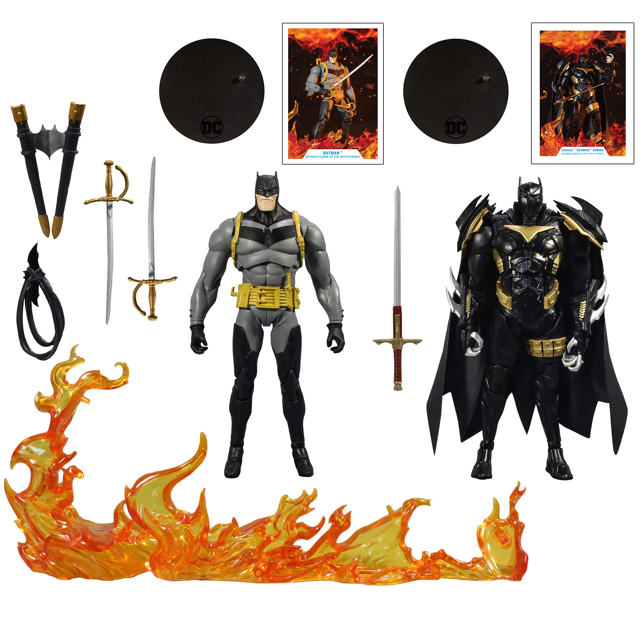 McFarlane Batman vs Azrael box-art for packaging highlight