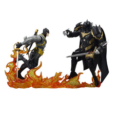 McFarlane Batman vs Azrael front view for dynamic shelf display