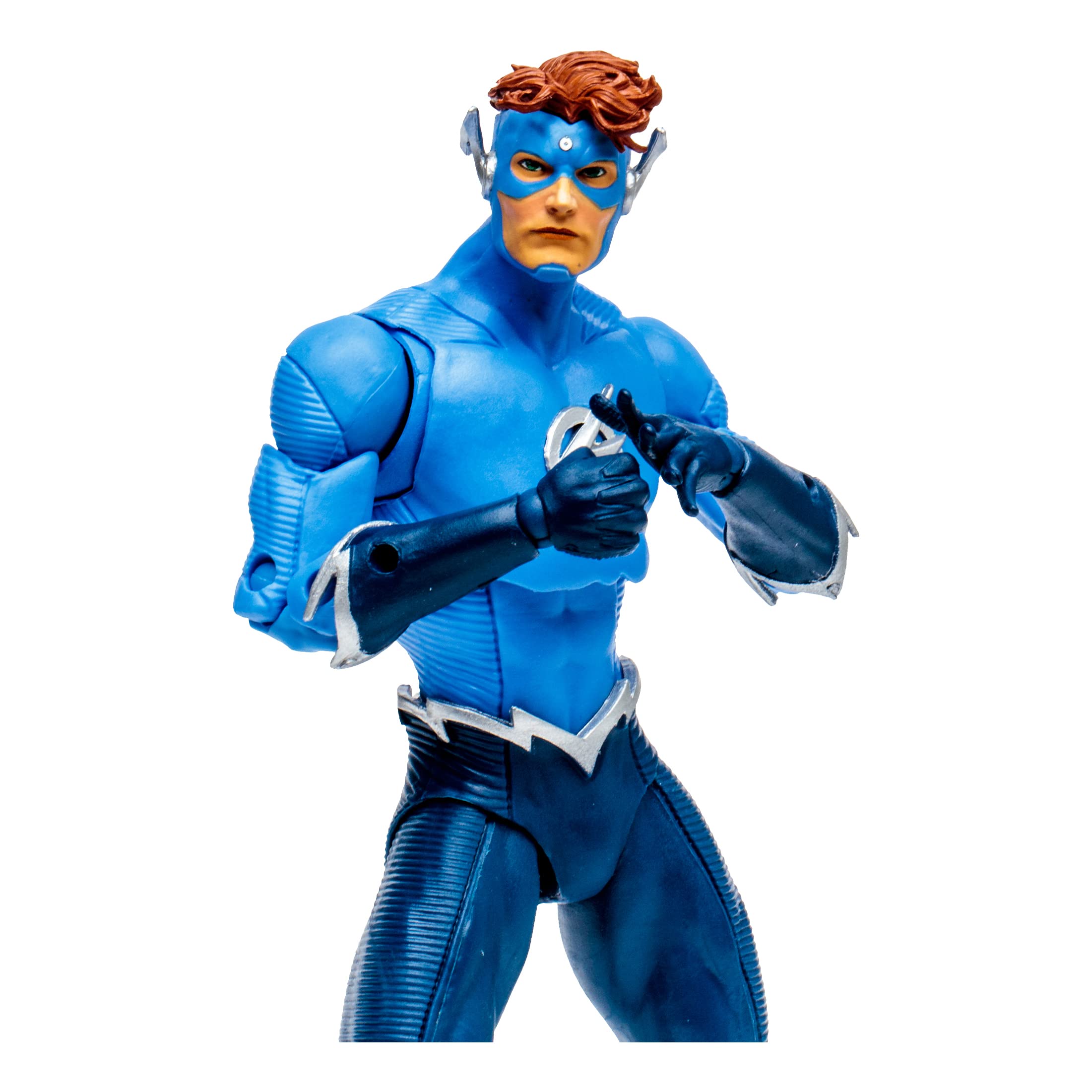 McFarlane DC Build-A 7in Wally West side view, showcases dynamic action pose for fans.