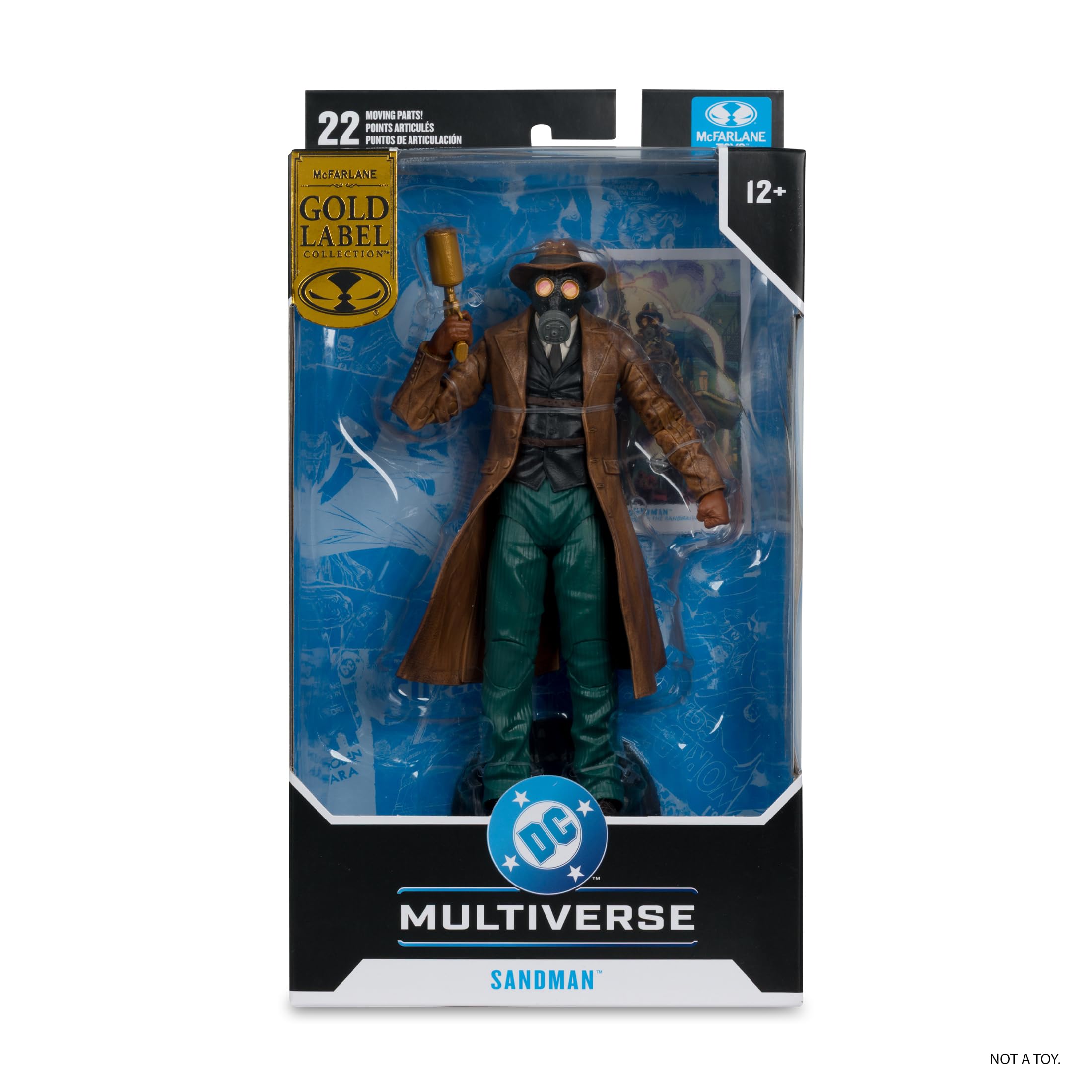 McFarlane DC Multiverse Sandman Wesley Dodds articulation details enable flexible poses