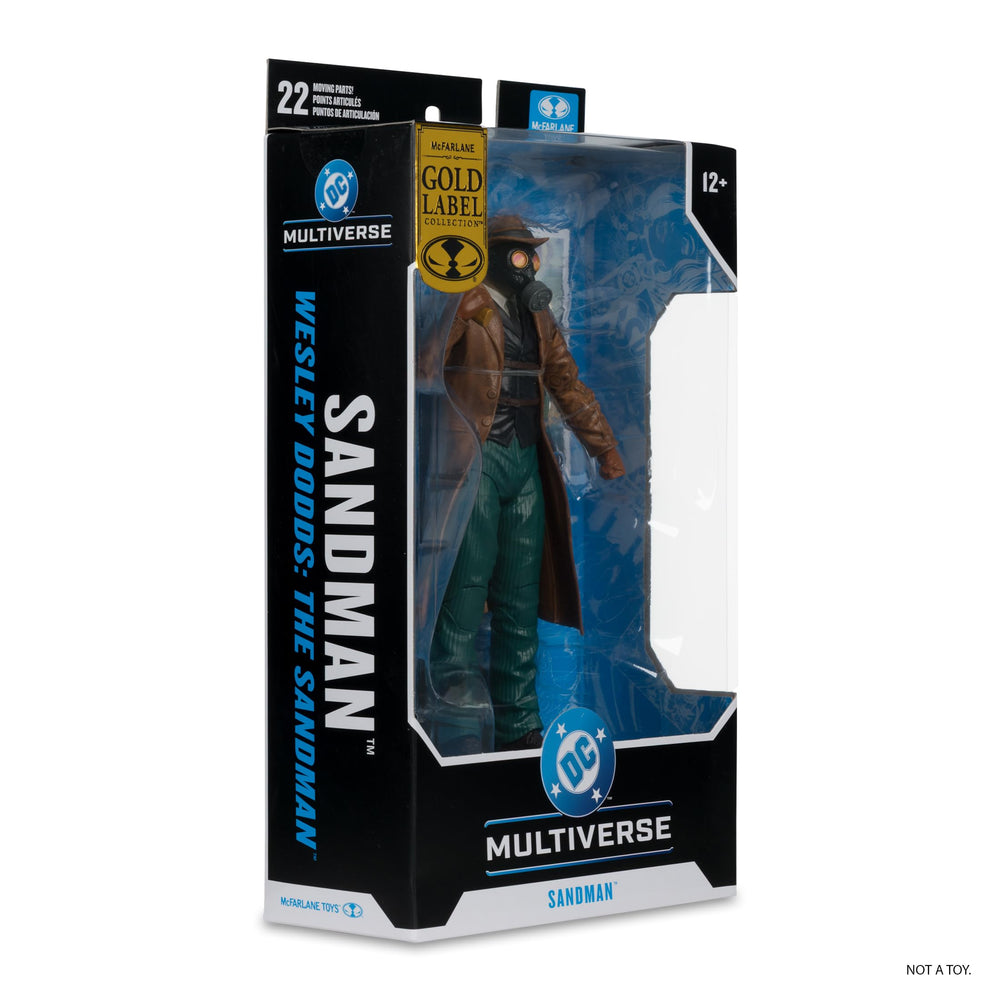 McFarlane DC Multiverse Sandman Wesley Dodds Gold Label figure showcases premium sculpting