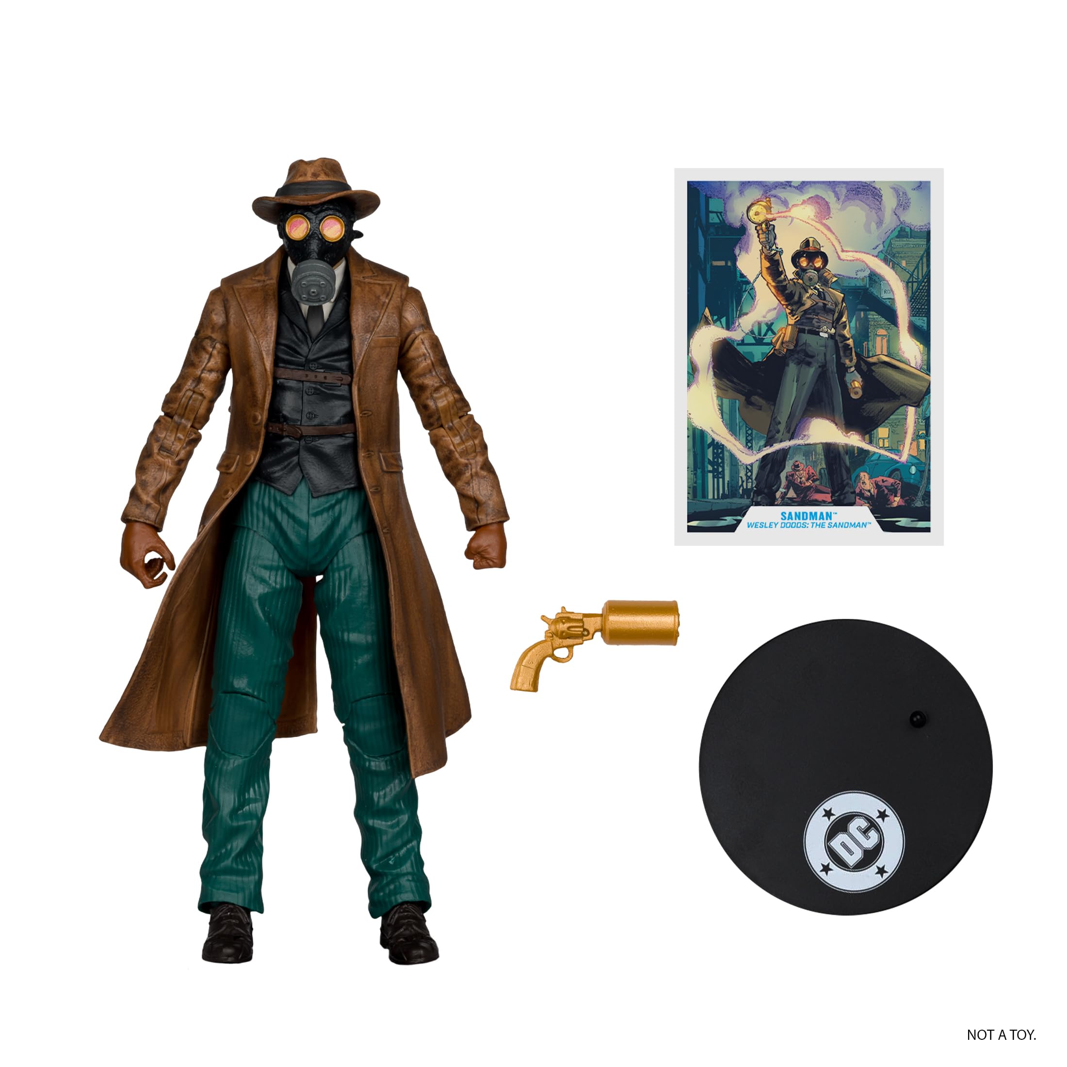 McFarlane DC Multiverse Sandman Wesley Dodds packaging for premium presentation