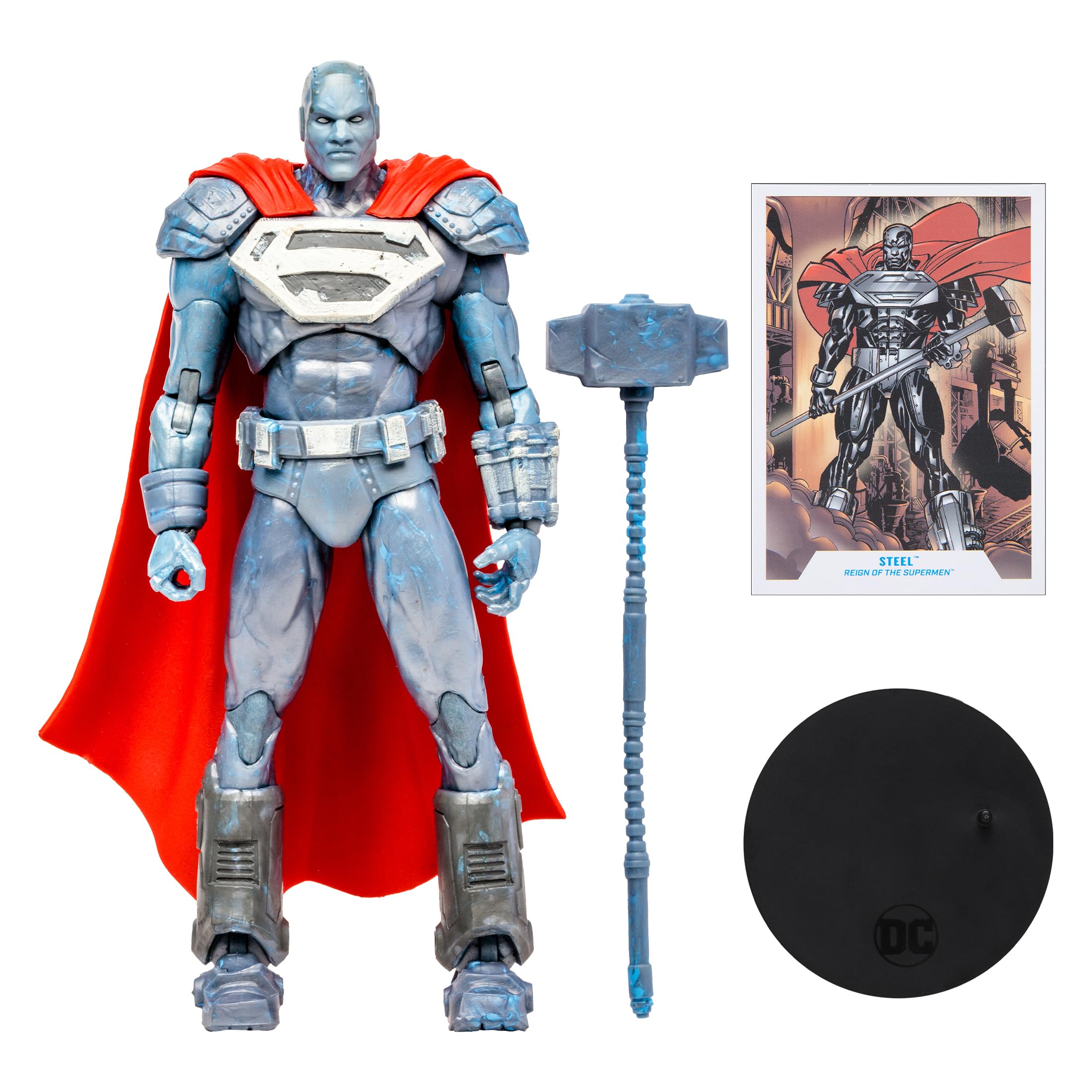 McFarlane Toys Steel shoulder plates close-up highlighting craftsmanship