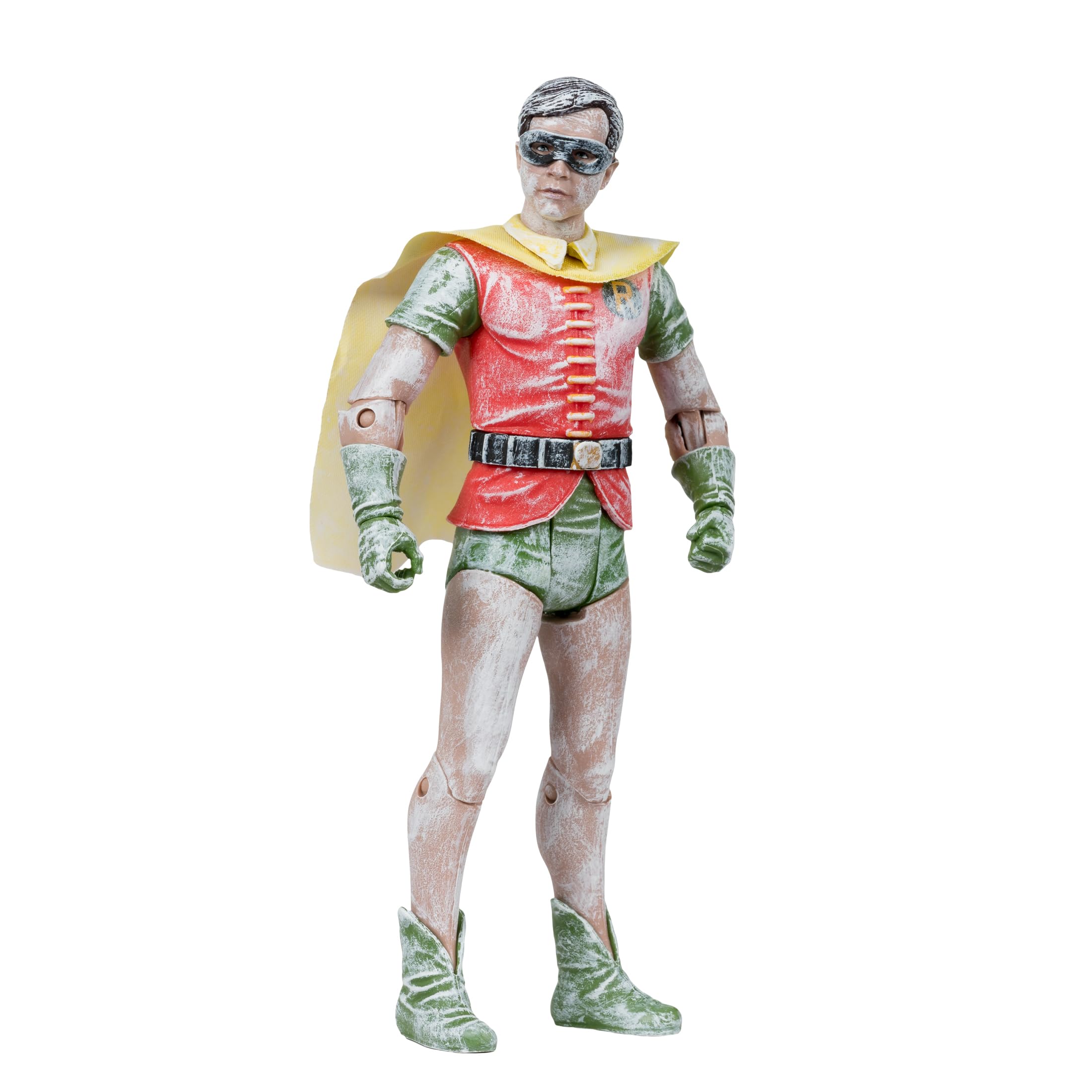McFarlane DC Retro Wax Robin front view shows classic suit for display-ready pose