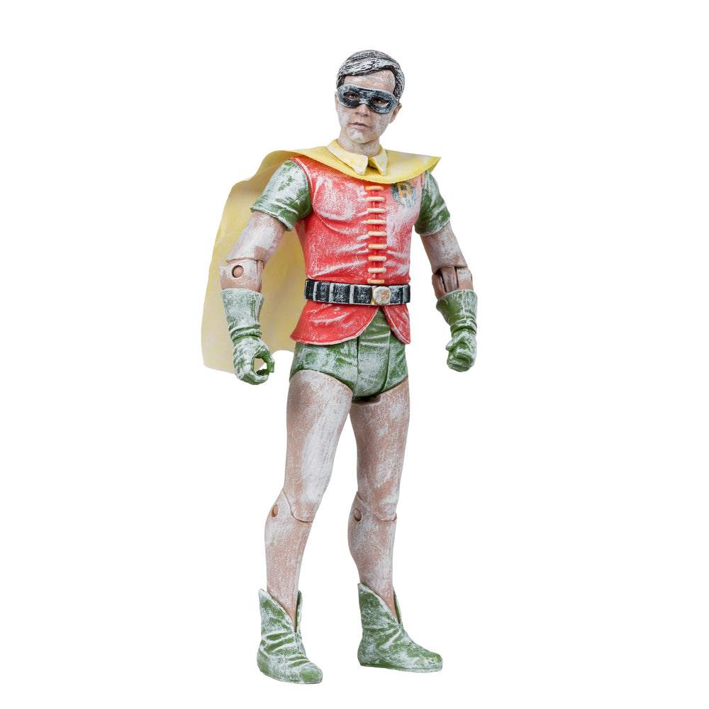 McFarlane DC Retro Wax Robin front view shows classic suit for display-ready pose