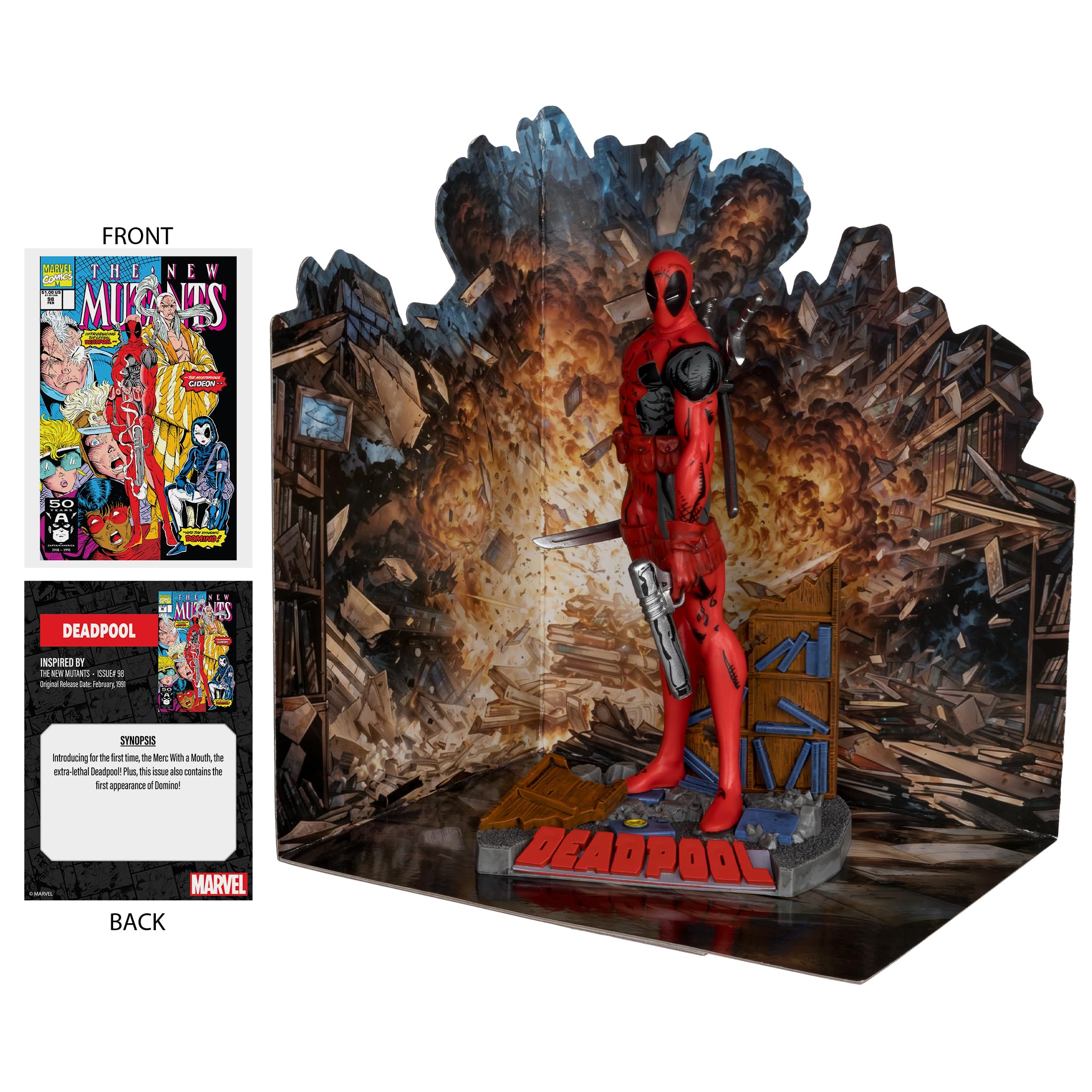 Art card front featuring Deadpool artwork for display and lore.