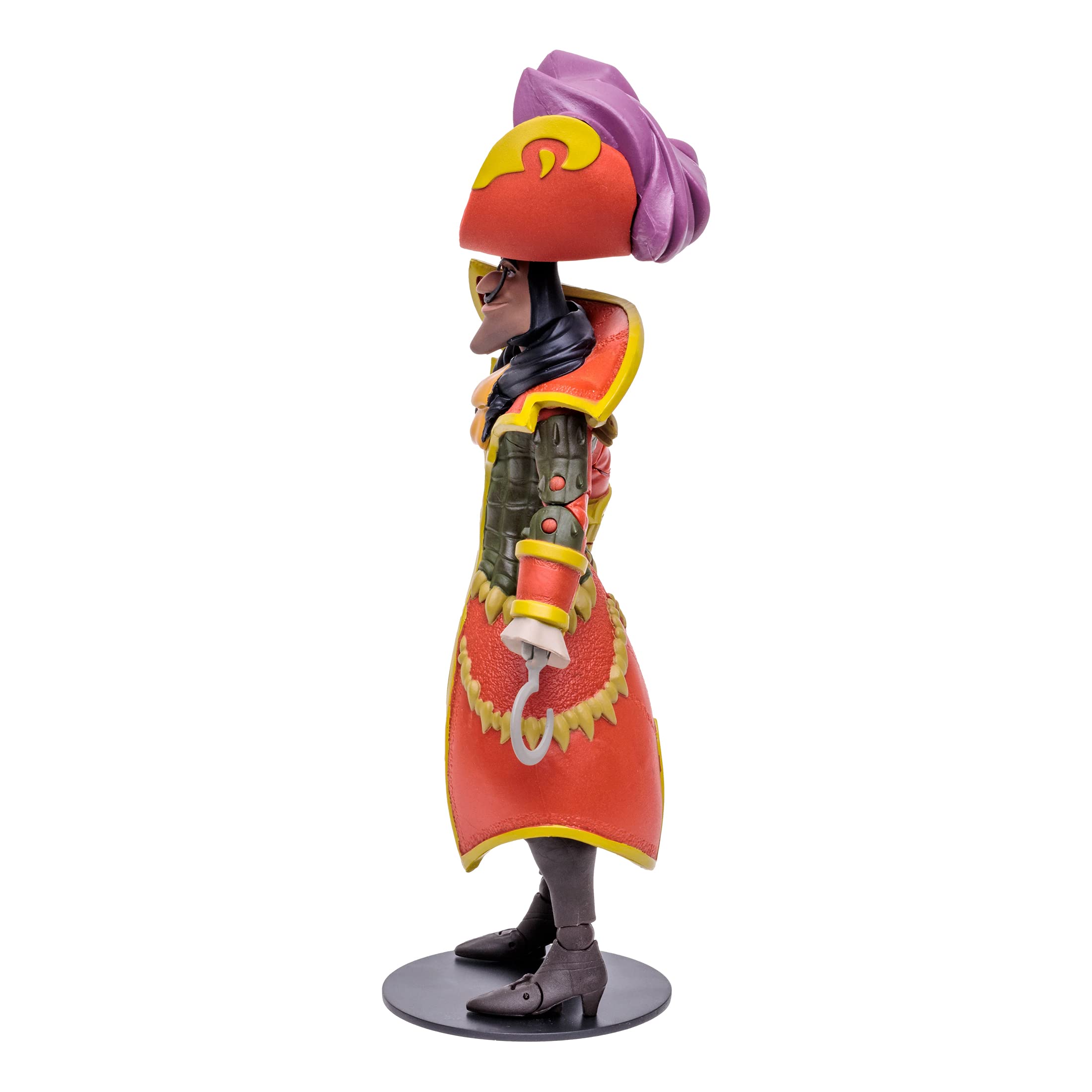 Captain Hook base provides stable posing and display balance.