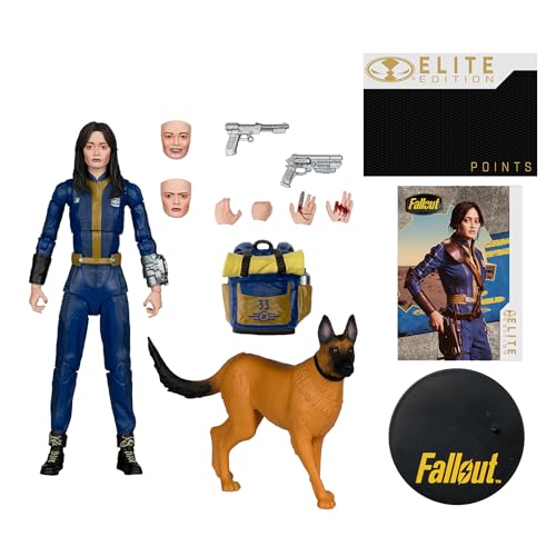McFarlane Fallout Lucy deluxe figure back view highlighting collectible packaging