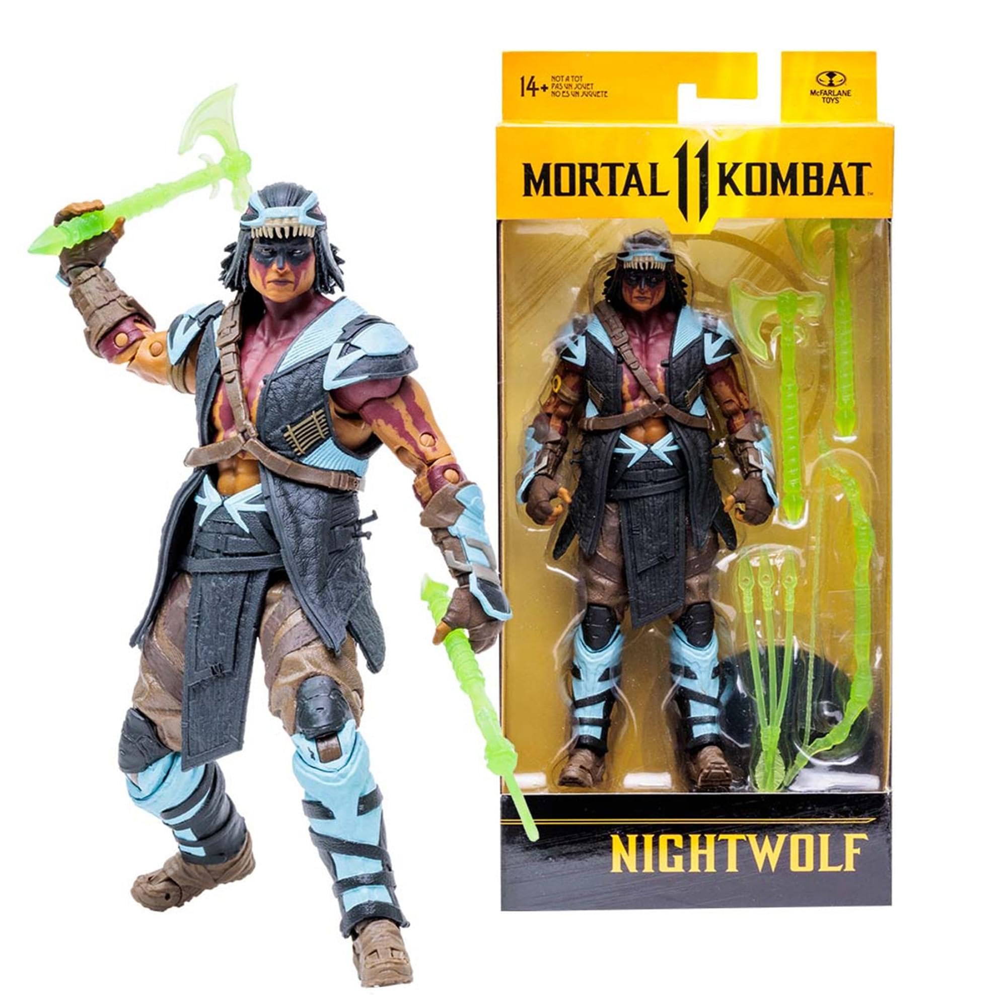 McFarlane Nightwolf Lone Wolf Skin display for authentic MK11 look