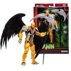 McFarlane Spawn Reaper detailed texture close-up emphasizes sculpt quality and realism.