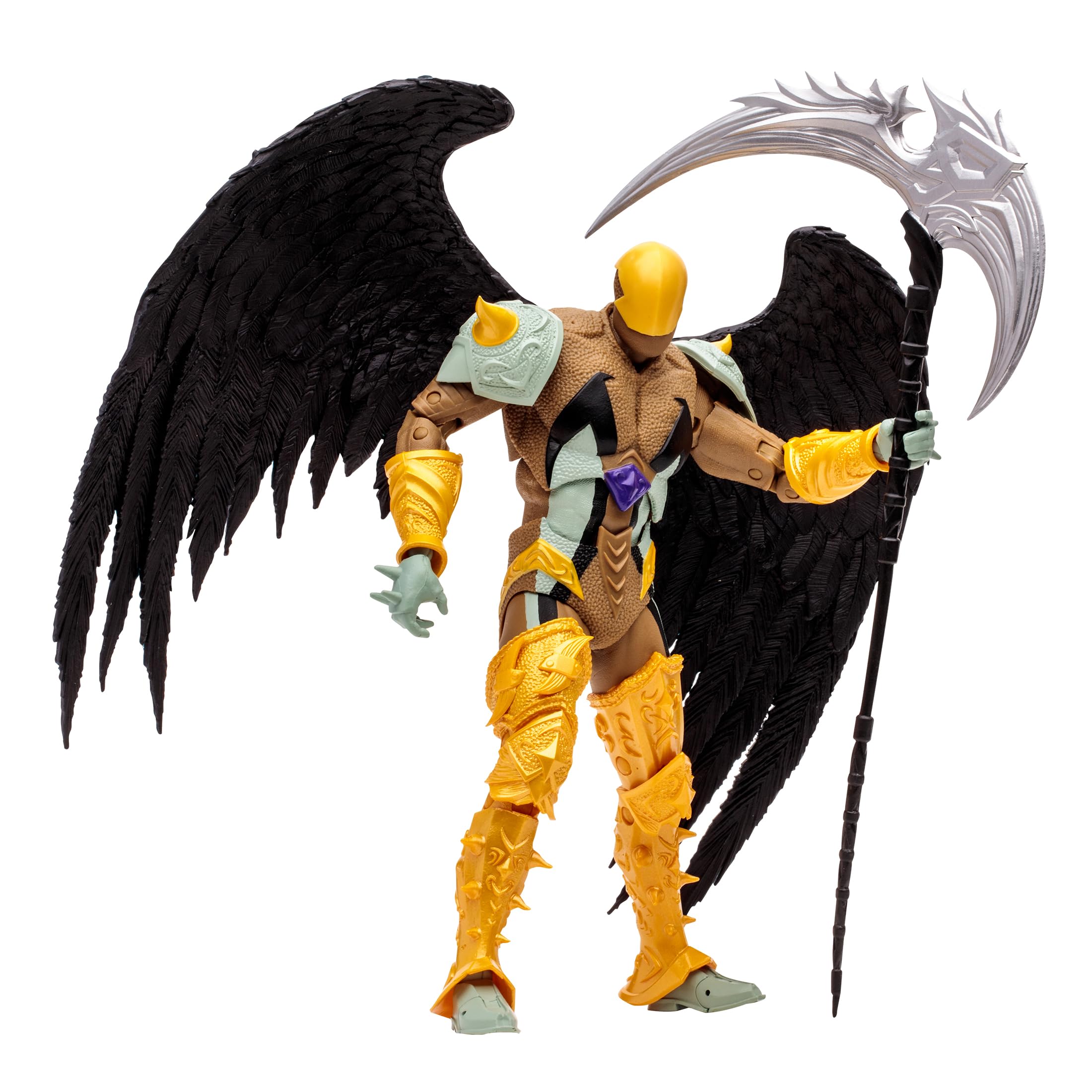 McFarlane Spawn Reaper scythe close-up highlighting accessory detail for dramatic action displays.