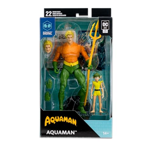 McFarlane Toys Aquaman DC Classic figure packaging suitable for gifting.