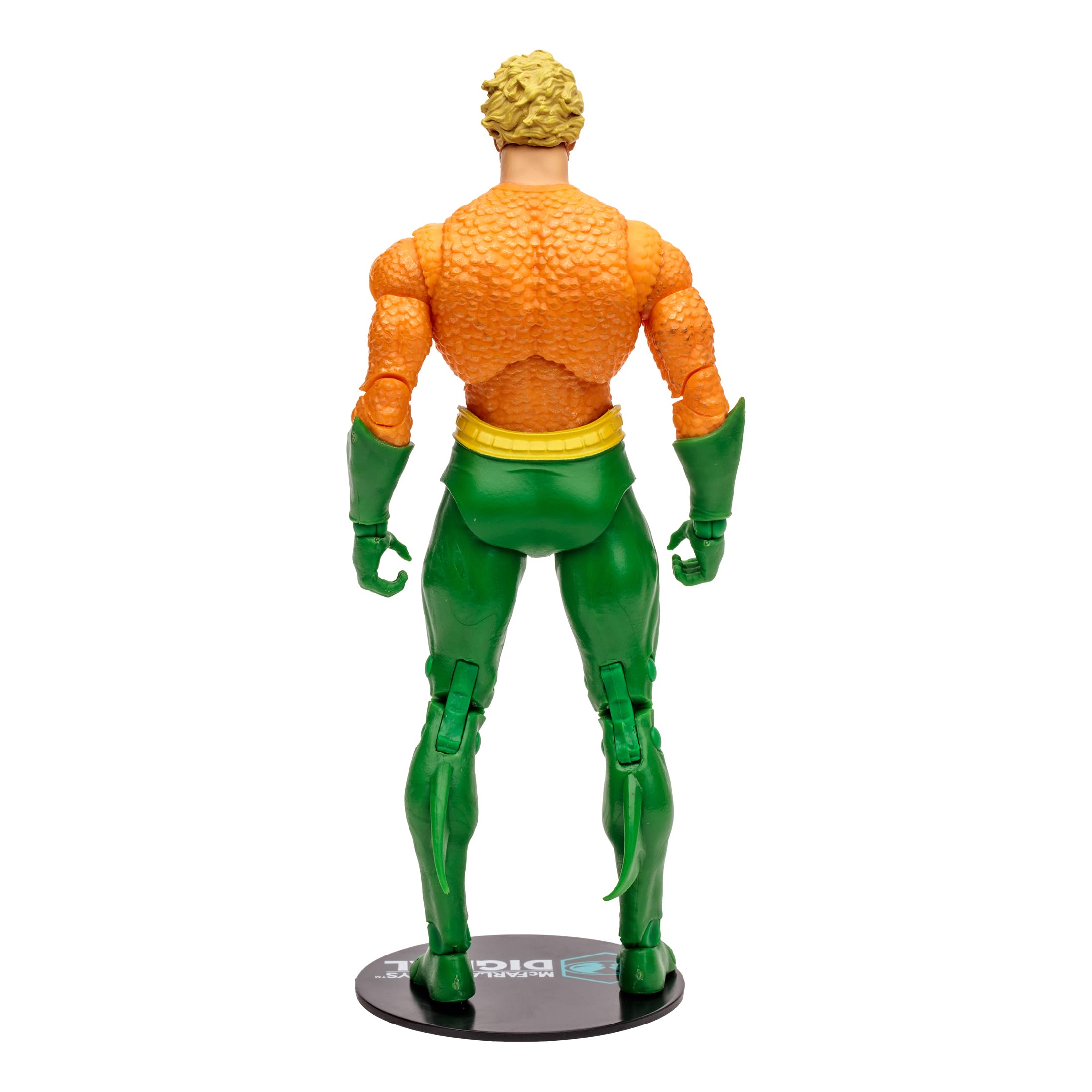 McFarlane Toys Aquaman DC Classic figure display base included for stability.