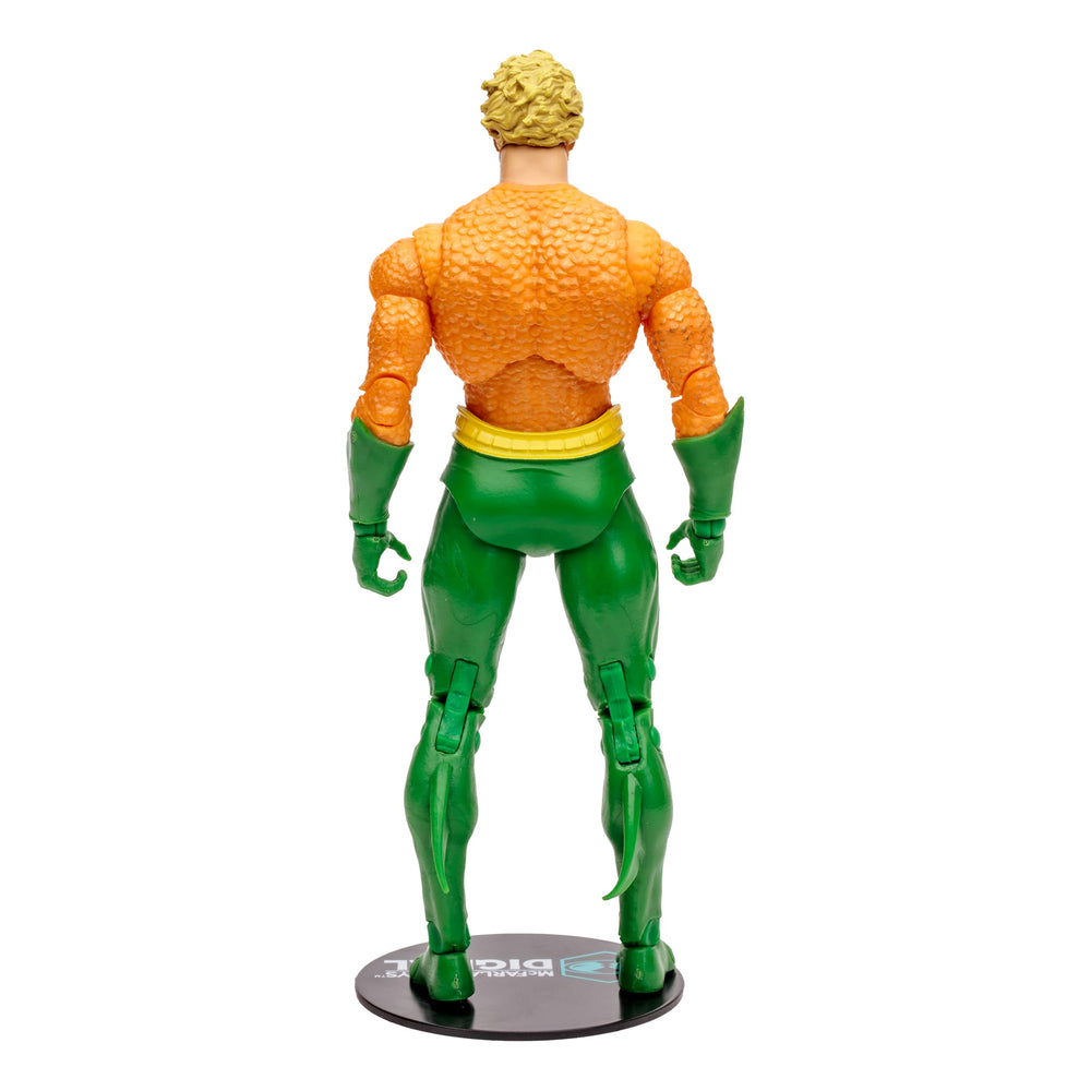 McFarlane Toys Aquaman DC Classic figure display base included for stability.