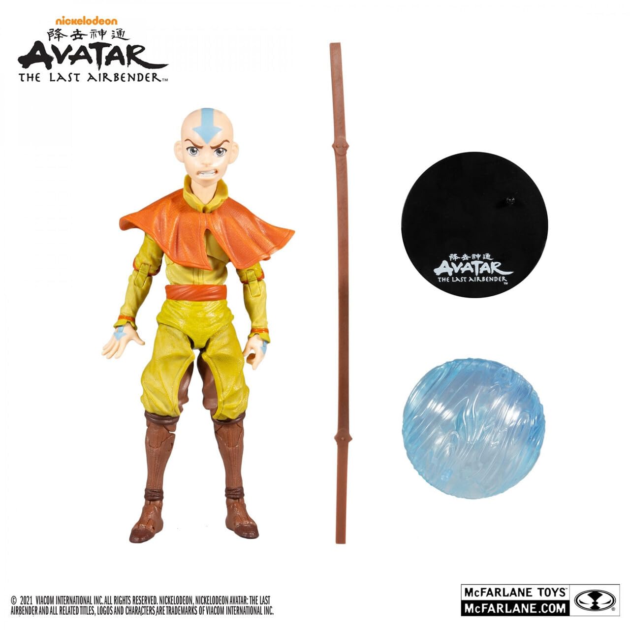McFarlane Toys Aang 7-inch figure on base for stable display.