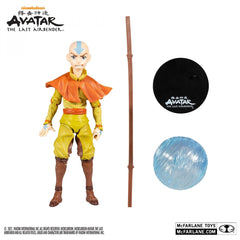 McFarlane Toys Aang 7-inch figure on base for stable display.