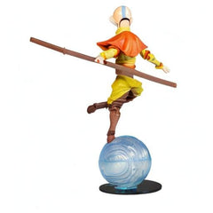McFarlane Toys Aang 7-inch figure in traditional Air Nomad attire for collectors.