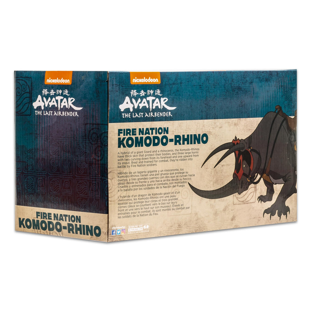 McFarlane Avatar TLAB Komodo-Rhino battle-ready stance for Fire Nation scenes