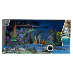 McFarlane Toys Avatar Metkayina Reef Playset with built-in blacklight glow for immersive display.