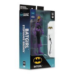 McFarlane Toys Batgirl art card front featuring character art.