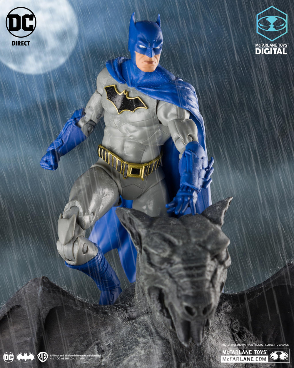 Batman alternate head to vary expression on McFarlane Toys figure