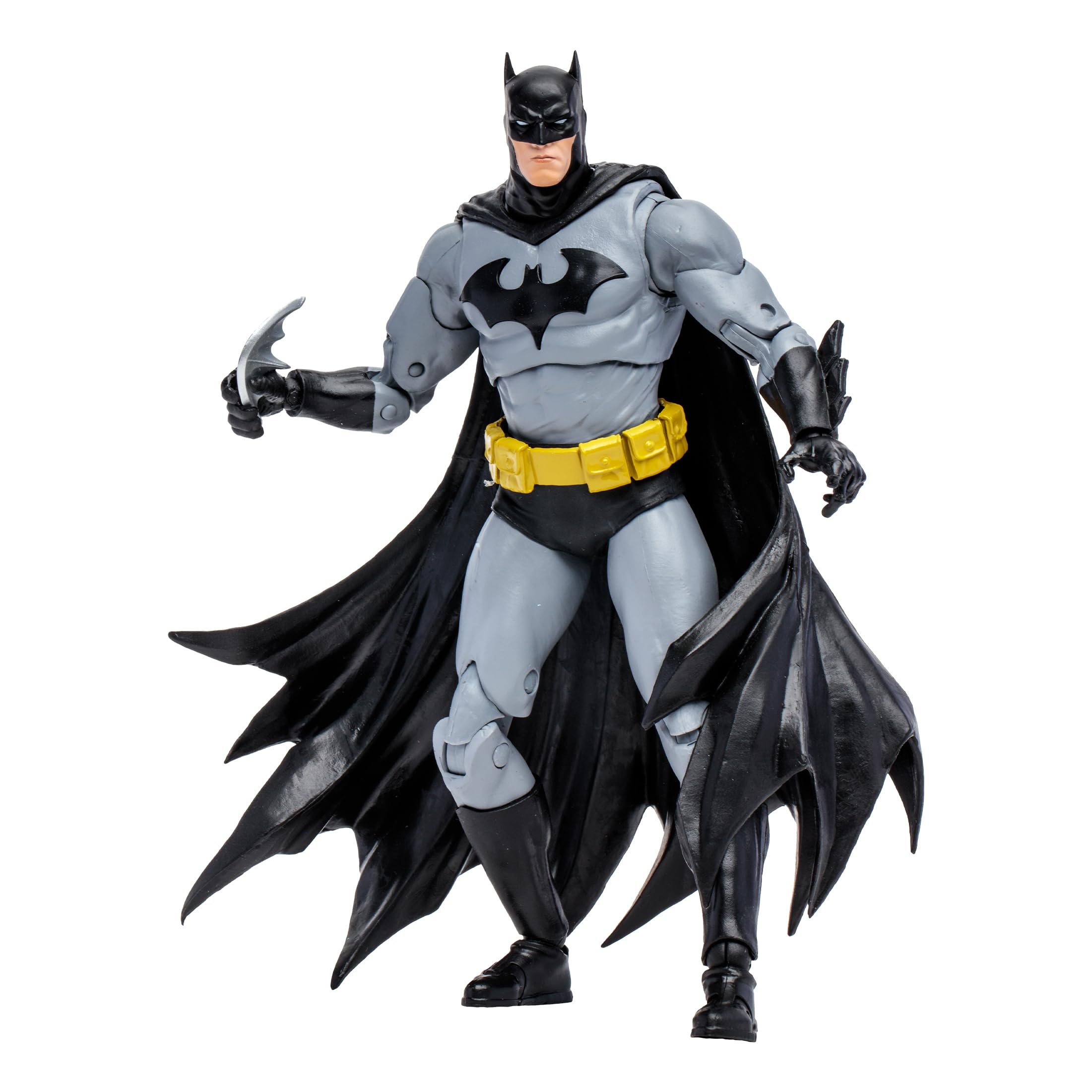 Batman Hush 7in figure side view reveals detailed sculpt and texture