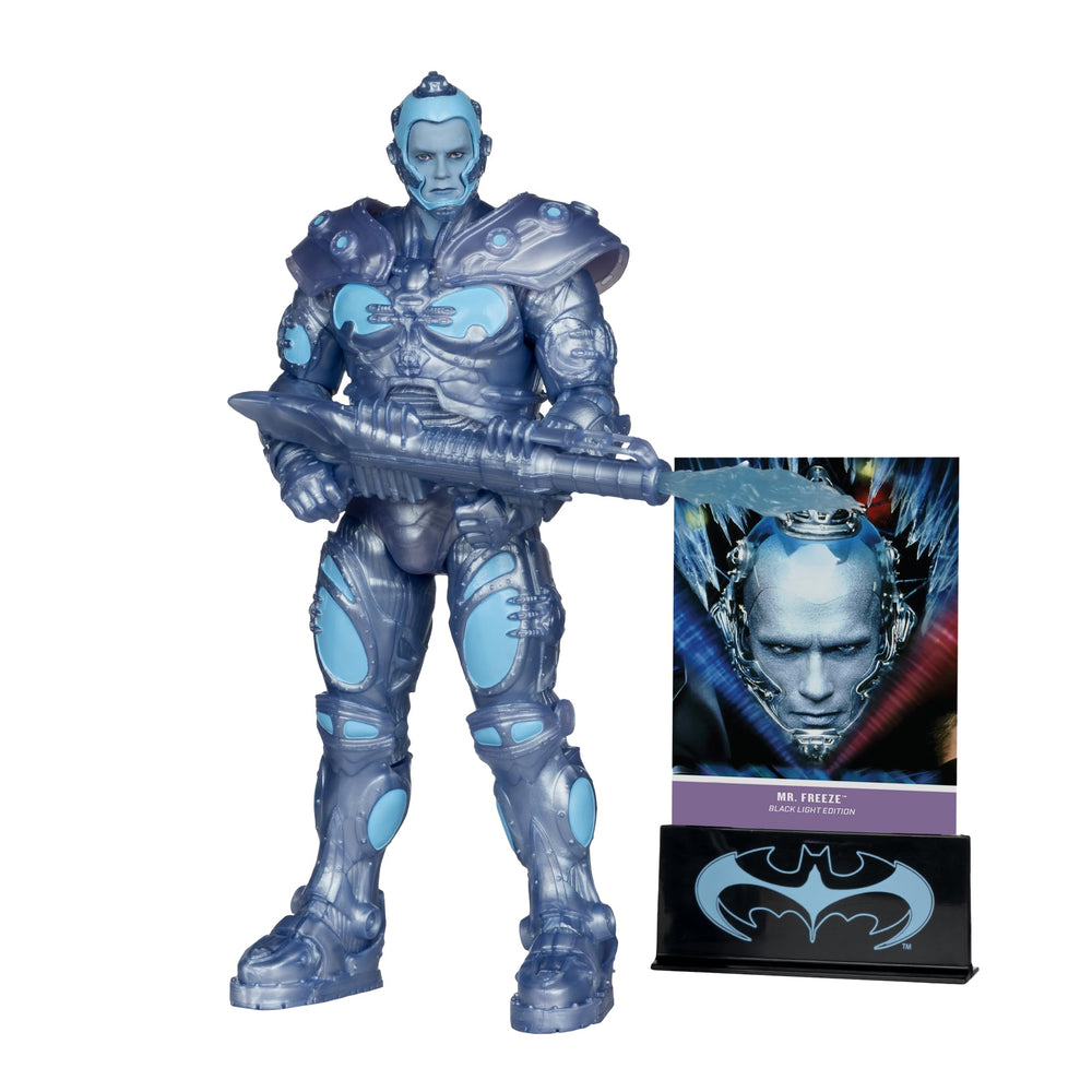 McFarlane Toys Batman and Robin Mr. Freeze Black Light Edition 18 cm pose 01 for dynamic display.