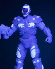 McFarlane Toys Batman and Robin Mr. Freeze glow-in-dark feature for night display.