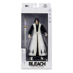 McFarlane Toys Byakuya Kuchiki 7in closeup details highlight sculpt finesse.