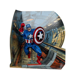 McFarlane Toys Captain America 1:10 base scene enhances display.
