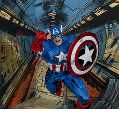 Captain America art card front adds collectible context.