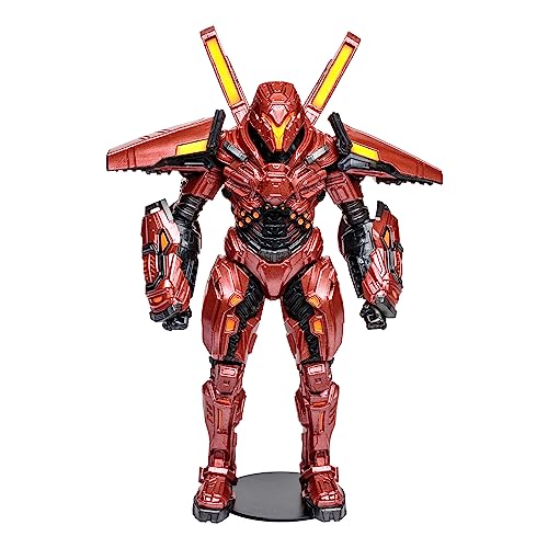 Carapax in armor from Blue Beetle movie shown in blue suit