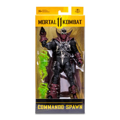 Hyper-detailed sculpt of Commando Spawn by McFarlane Toys adds realism.