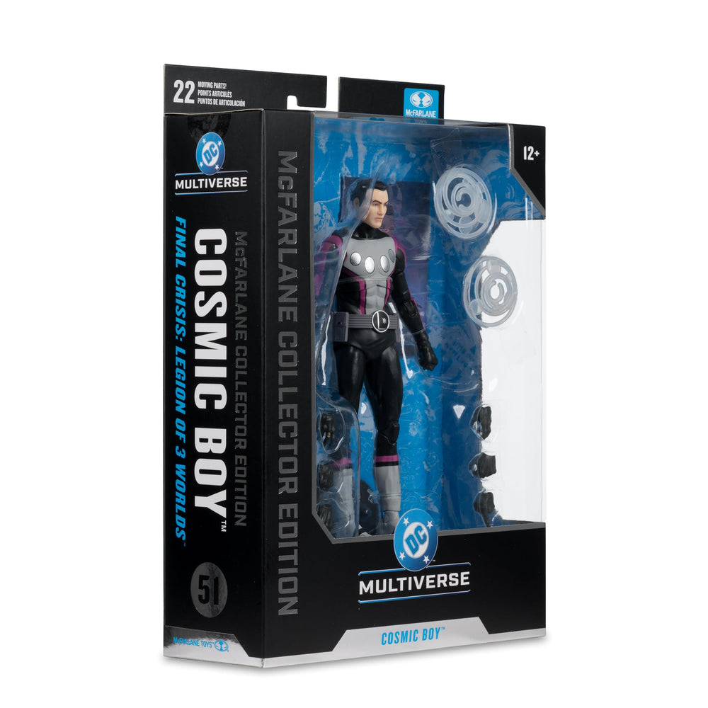 Packaging view for the Cosmic Boy DC Multiverse figure