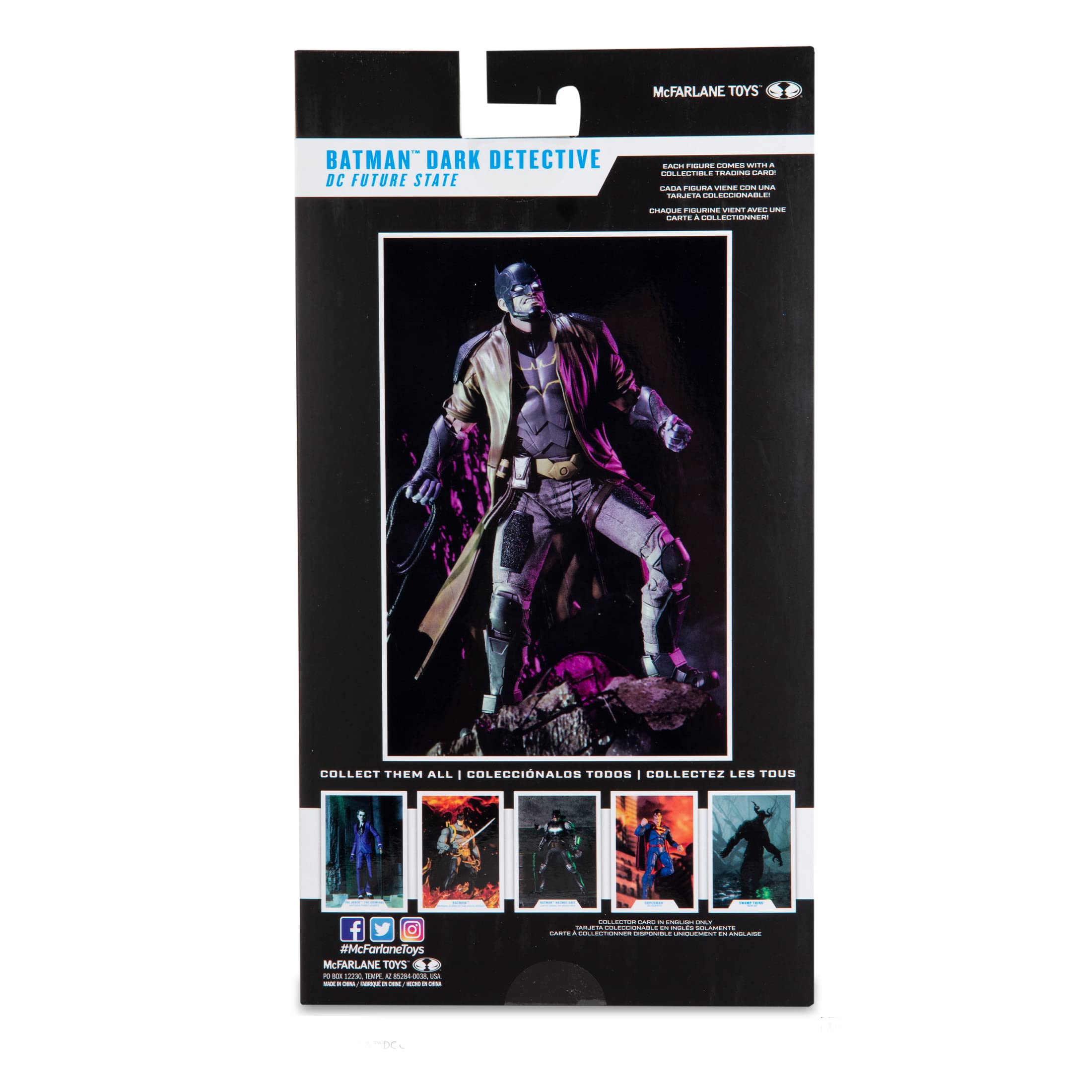 McFarlane Toys Dark Detective shoulder armor detail showing premium sculpt