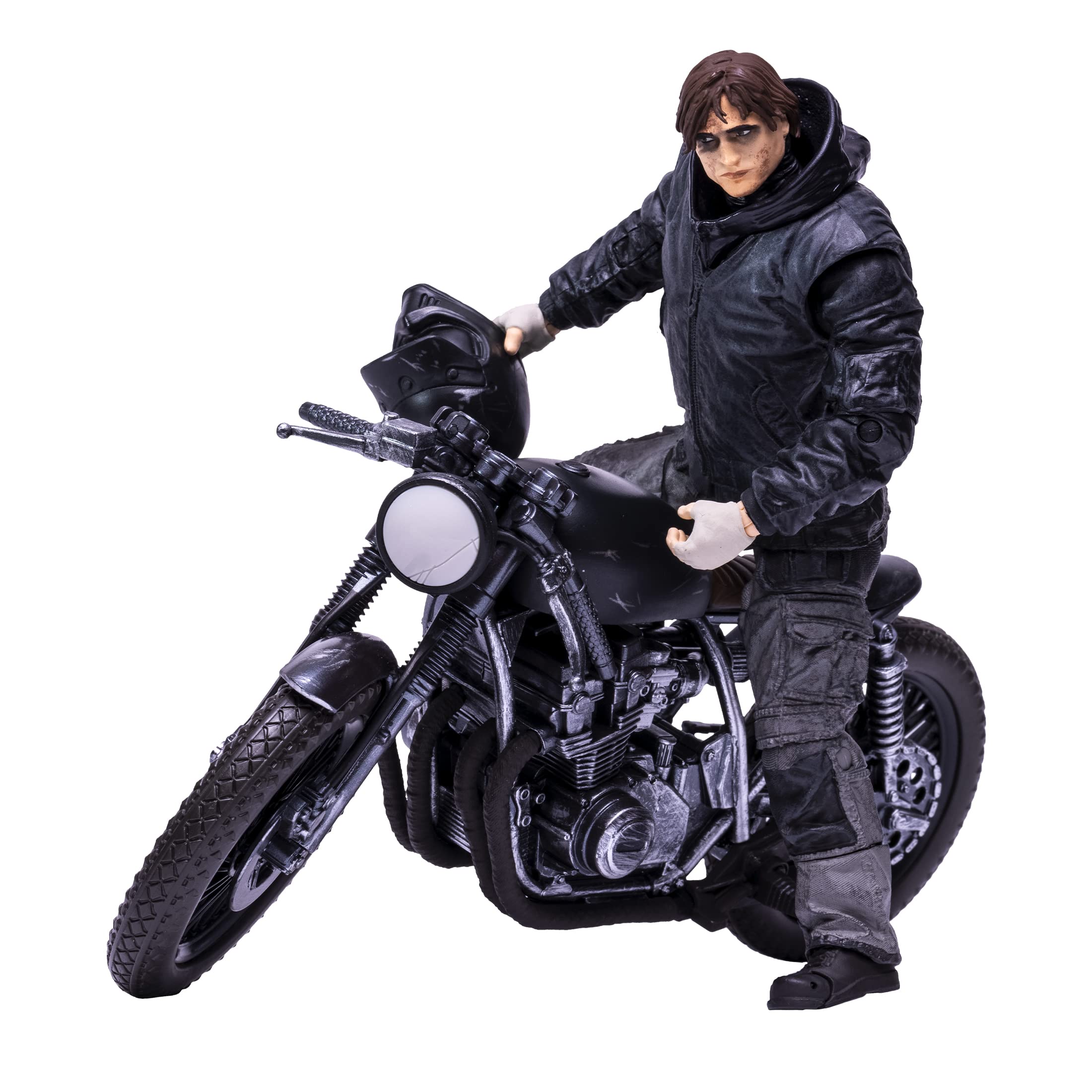 McFarlane Toys DC Batman Movie Drifter bike close-up, textures and finishes for collectors.