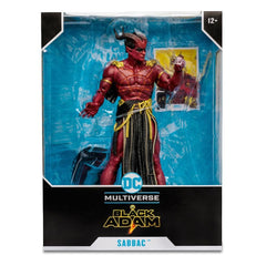 Sabbac megafig displayed for photos and showcase by McFarlane Toys