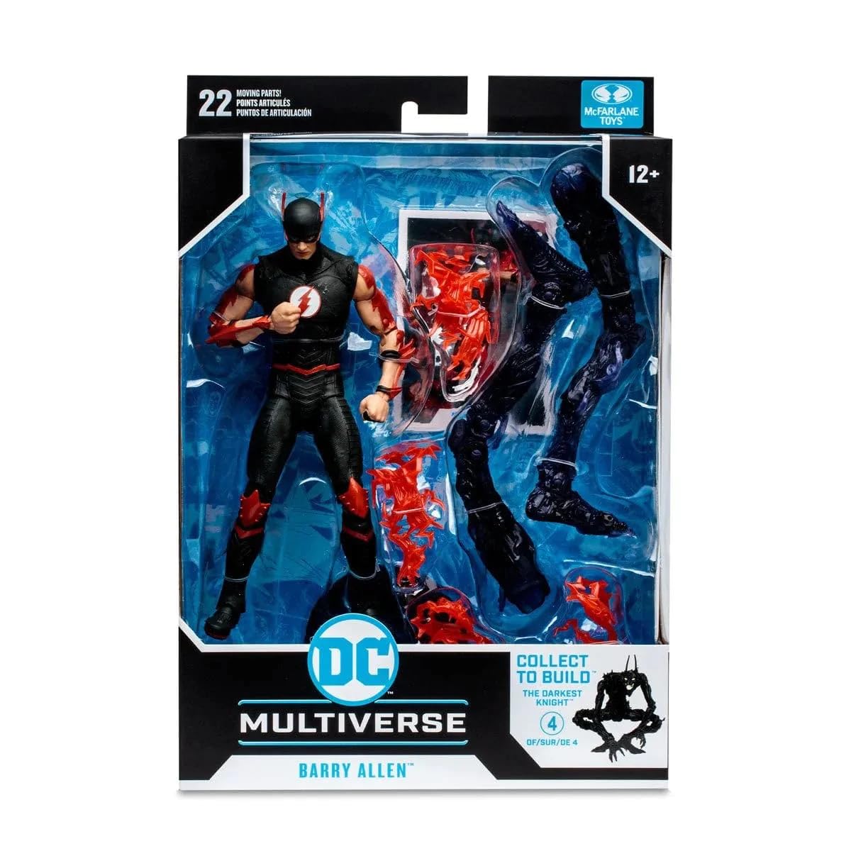 Barry Allen figure base and art card enhance stability and reference