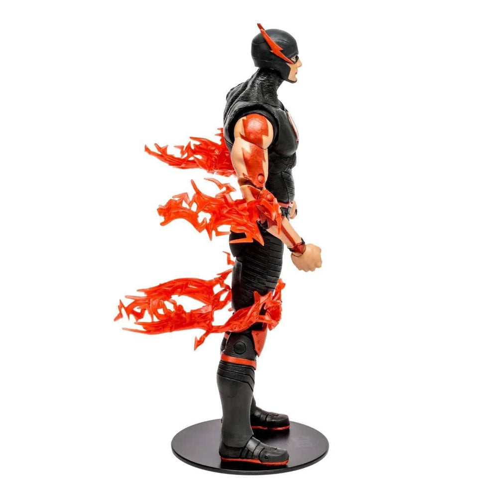 Collectible showcase of McFarlane Toys Barry Allen Speed Metal figure