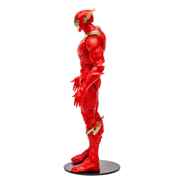 Red suit with gold accents captures classic speedster aesthetics.