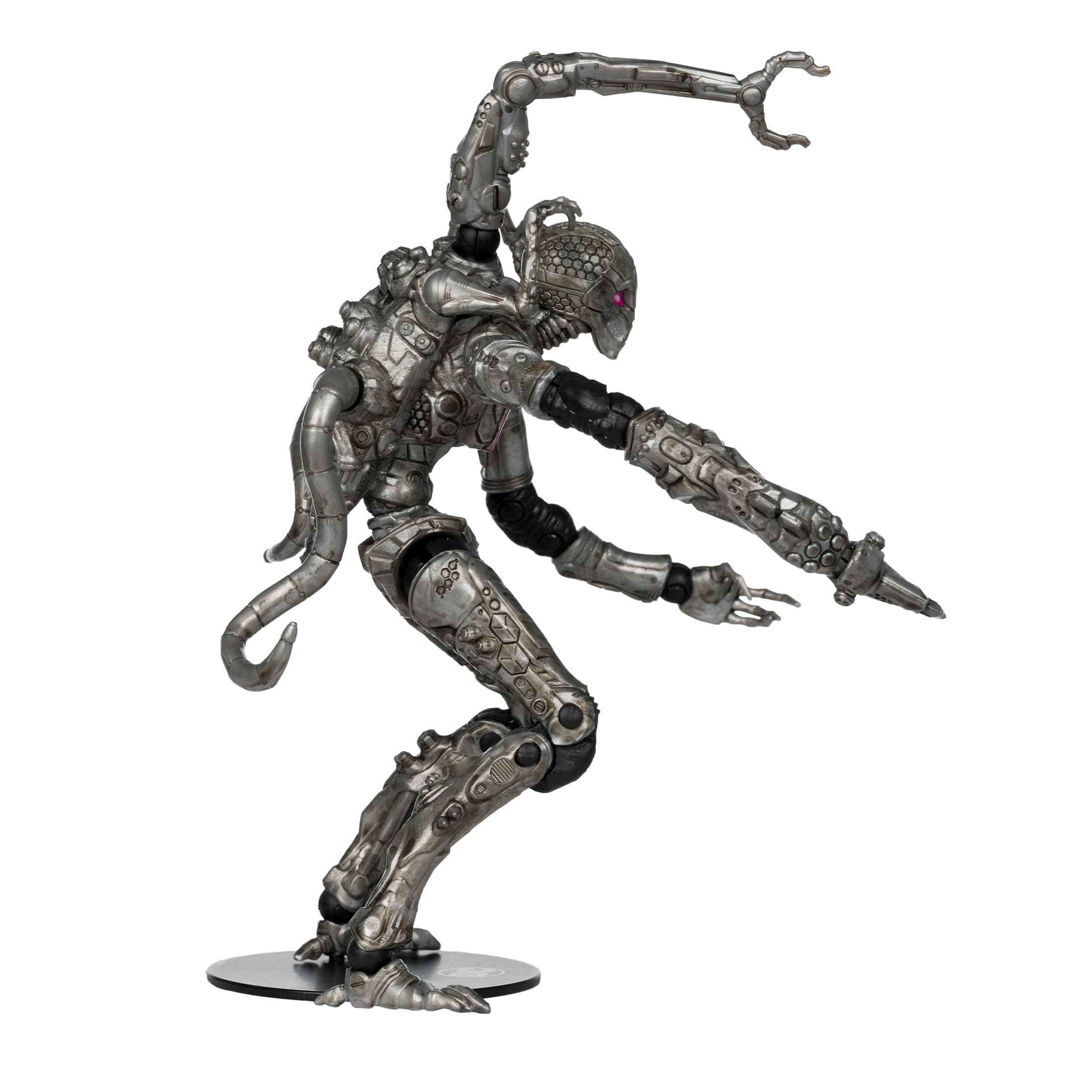 Close-up of Brainiac figure highlighting articulated joints and sculpt details.