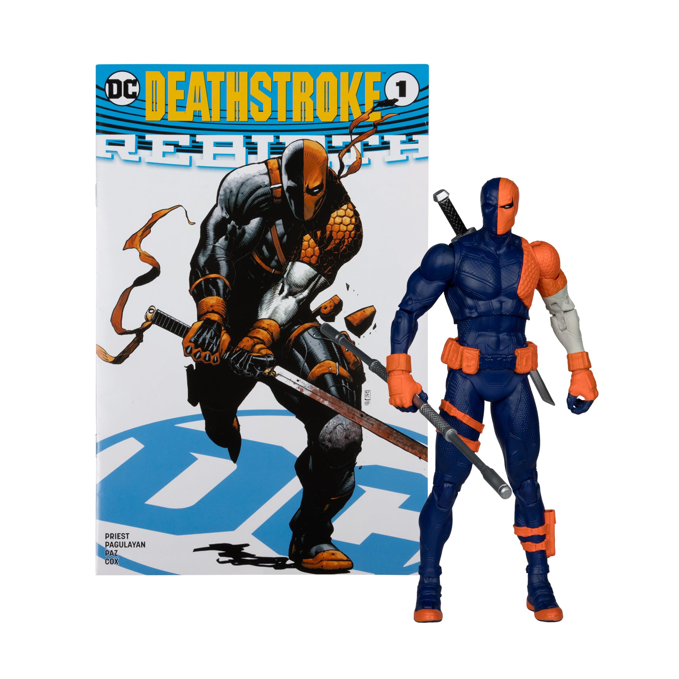 McFarlane Deathstroke 7-inch figure front view for dynamic display
