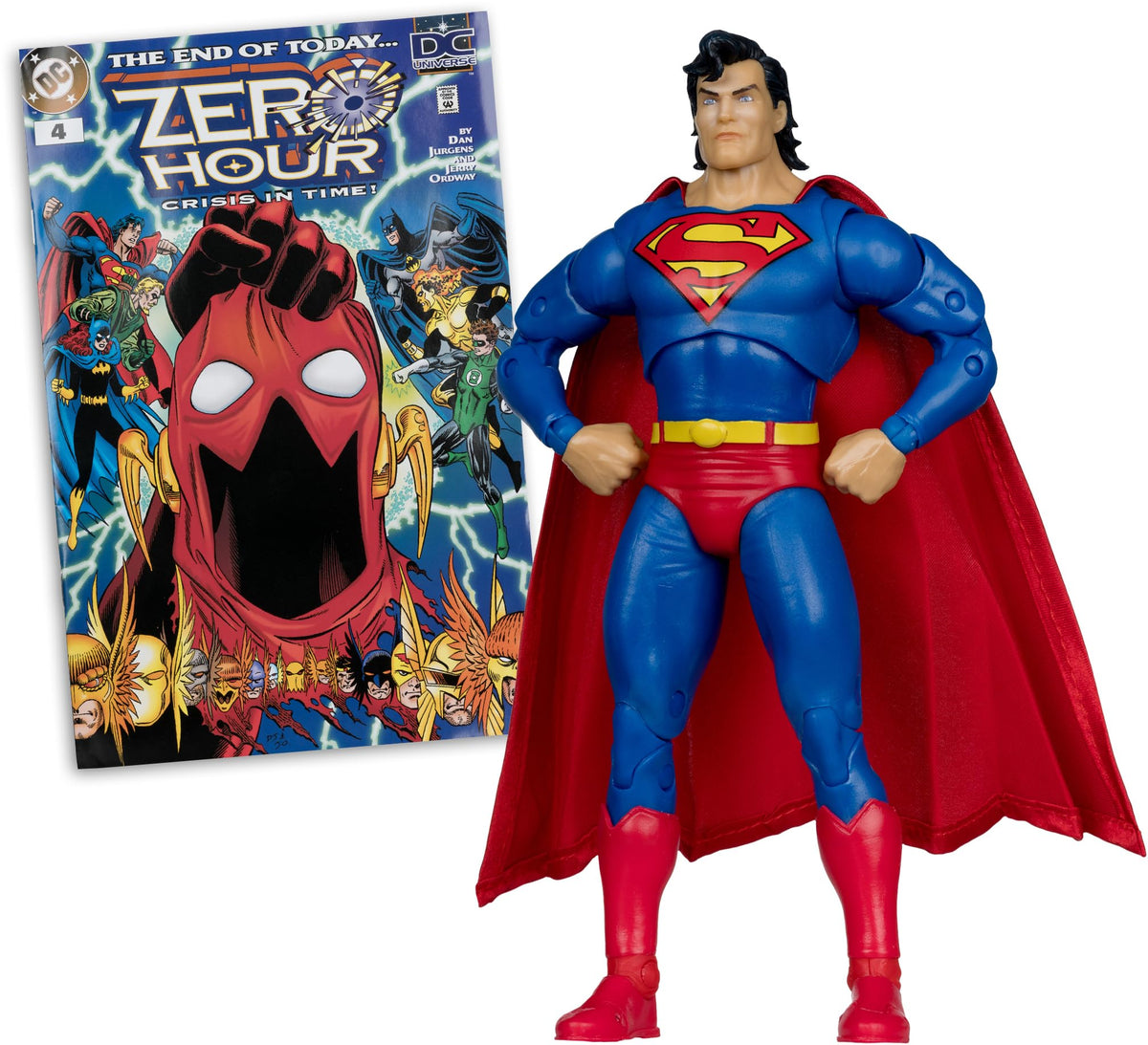 McFarlane Toys DC Direct Page Punchers Superman Zero Hour figure front view for display collection