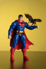 Dynamic pose of DC Direct Superman showing poseability for versatile display
