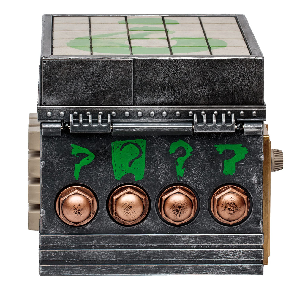 McFarlane Toys Riddler Puzzle Box batgirl-nod hint of crossover easter eggs.