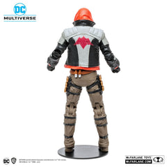 McFarlane Toys Red Hood base ensures stable shelf placement.