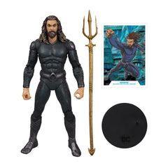McFarlane Toys Art card with Aquaman stealth suit character art and biography.