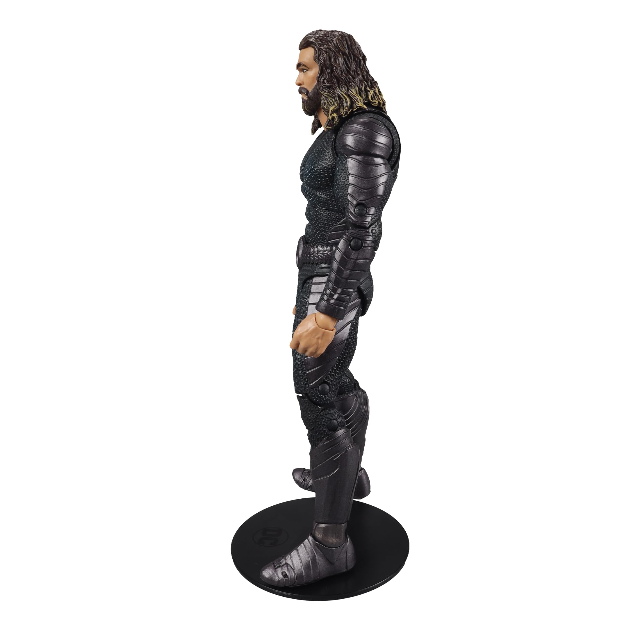 McFarlane Toys Aquaman stealth suit pose-ready figure for shelf display and photography.